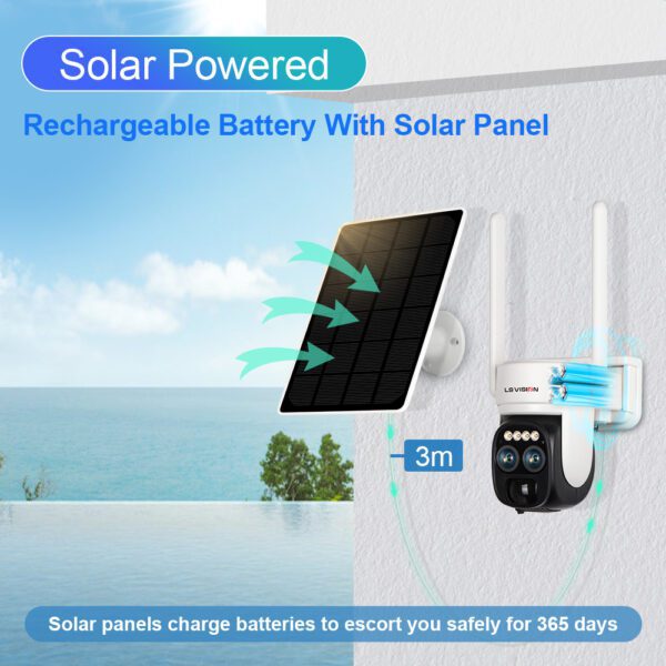 LS-CS1 Outdoor WIFI Solar PTZ Camera 6
