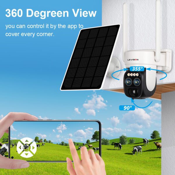 LS-CS1 Outdoor WIFI Solar PTZ Camera 7