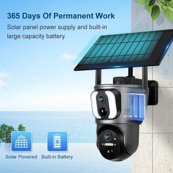 LS-WS21 WIFI Batterie Sicherheit Solar Kamera 24