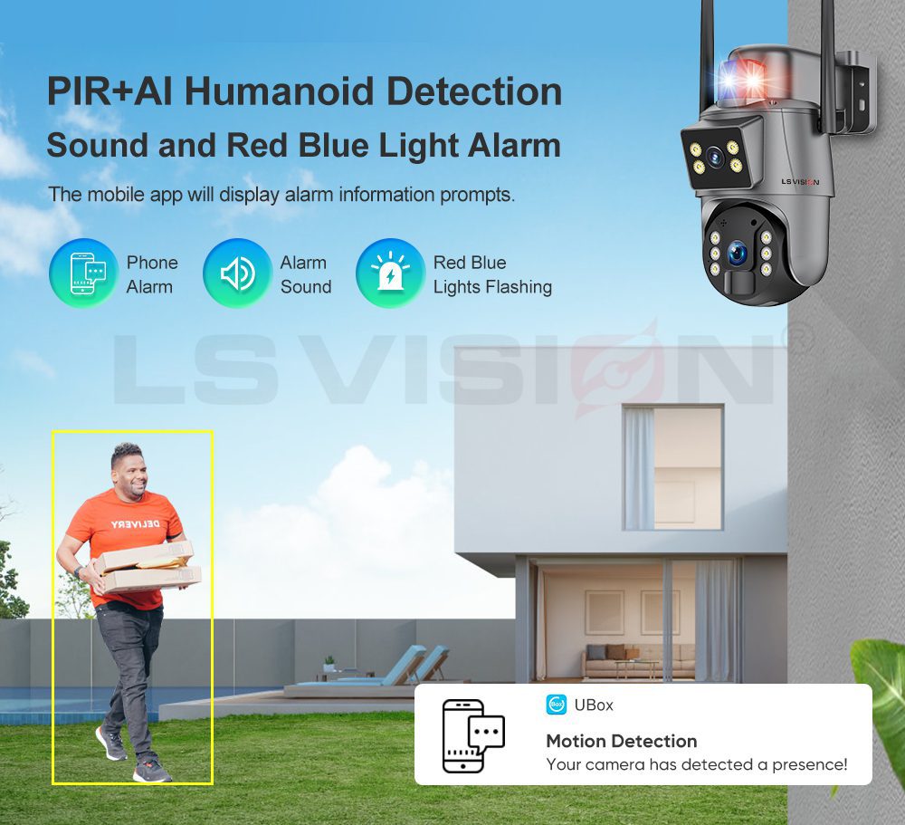 LS VISION-Solar Security Camera with advanced features for enhanced security