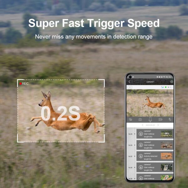 LS VISION-Pro Solar AI Hunting Camera LS-HM2-4G-super fast trigger speed