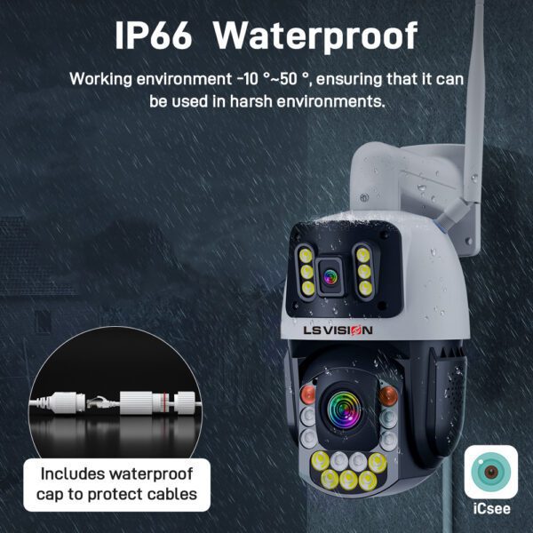 Ls Vision Ip66 водонепроницаемая купольная камера безопасности