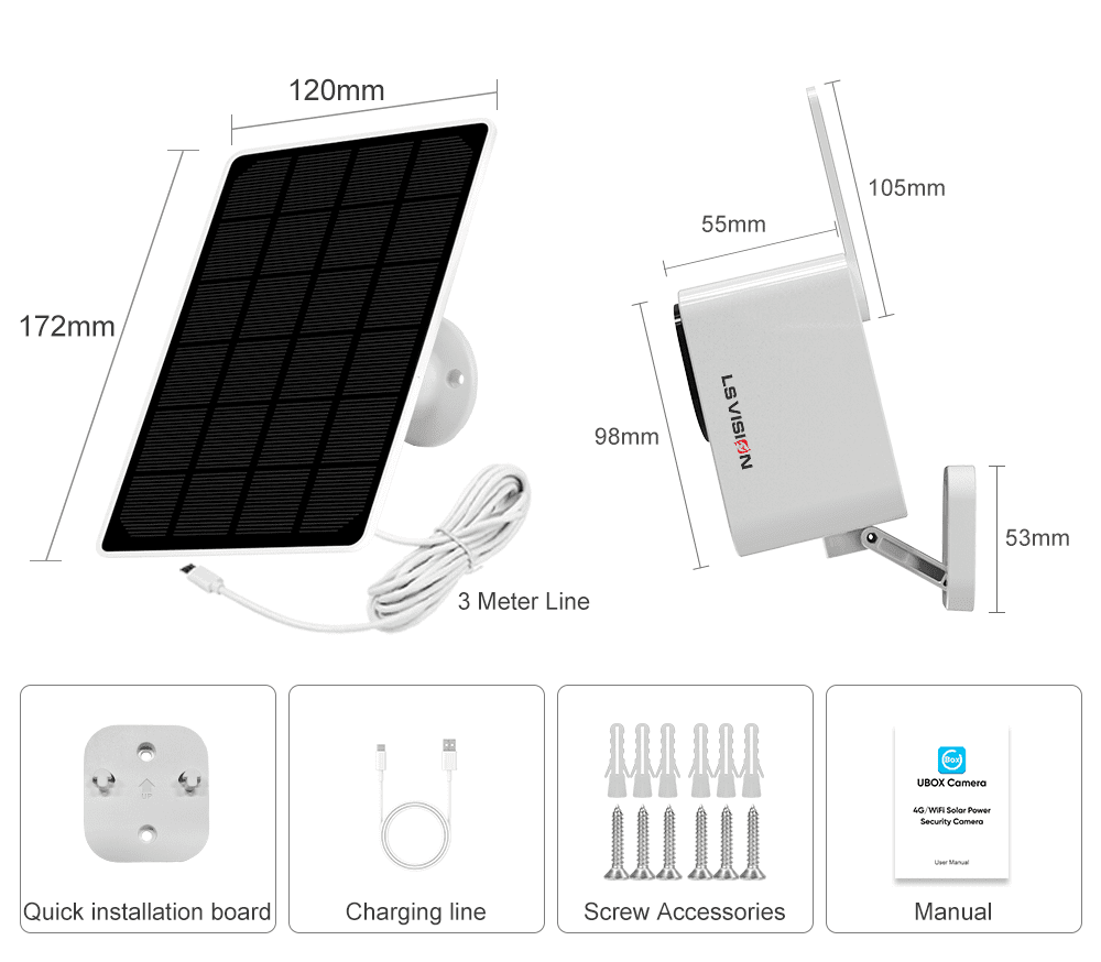 Ls Vision Small Solar Panels For Security Cameras Bc3