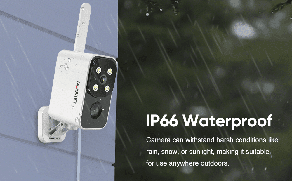 Ls Vision Solar Battery Operated Security Camera Bc3 Ip66 Waterproof