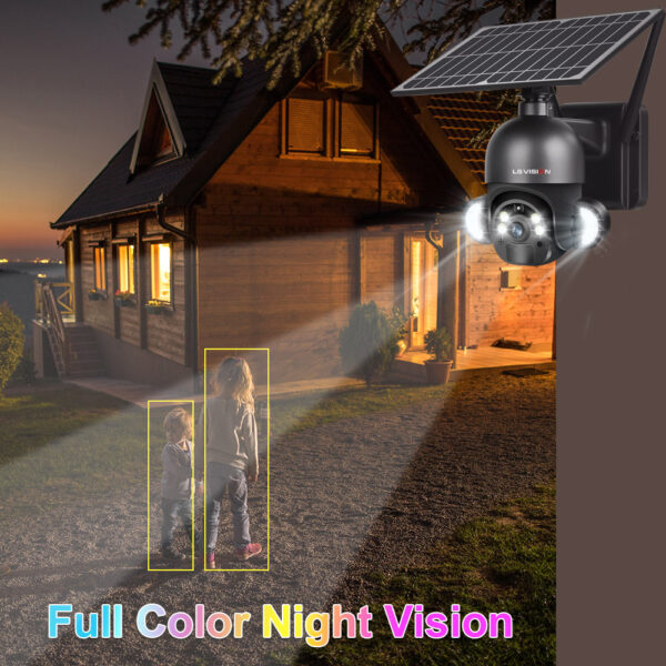 LS-WS09 Solar powered outdoor wireless 4G battery security camera