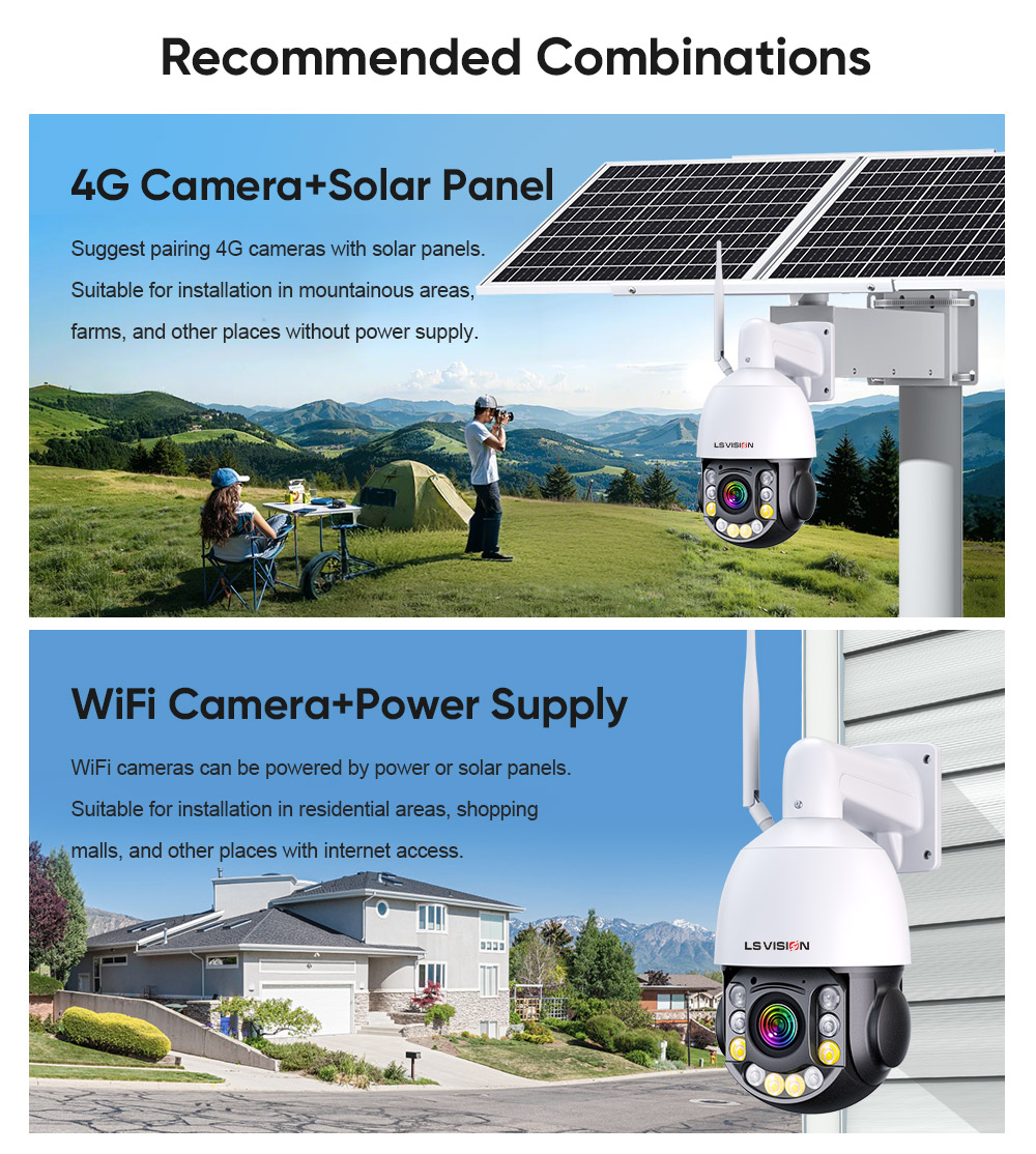 Ls Vision 4g Or Wifi Wired Surveillance Camera System Ls Wl580 20x With Solar Panel