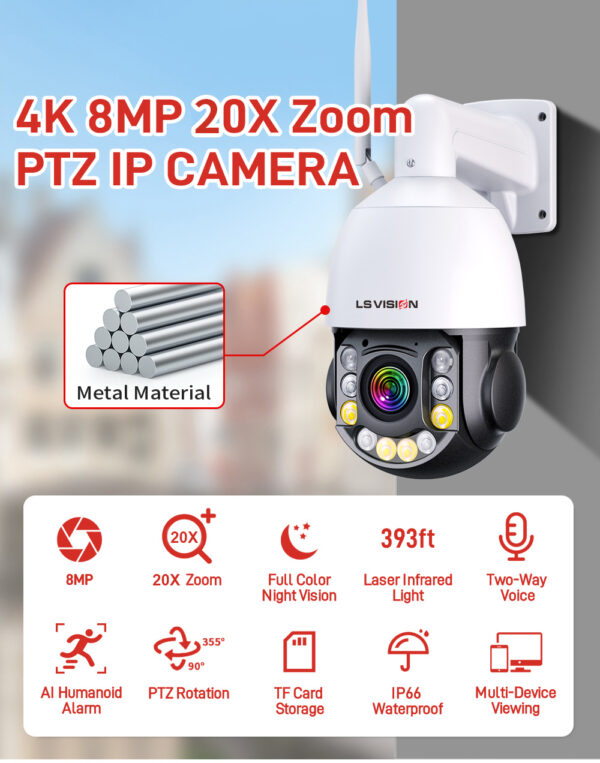 Ls Vision 4k 20x Zoom Ptz Ip Camera System Ls Wl580 20x