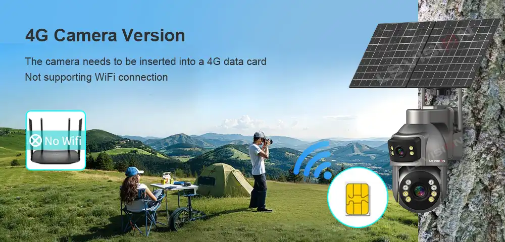 Ls Vision 4g Aov Solar Powered Outdoor Camera