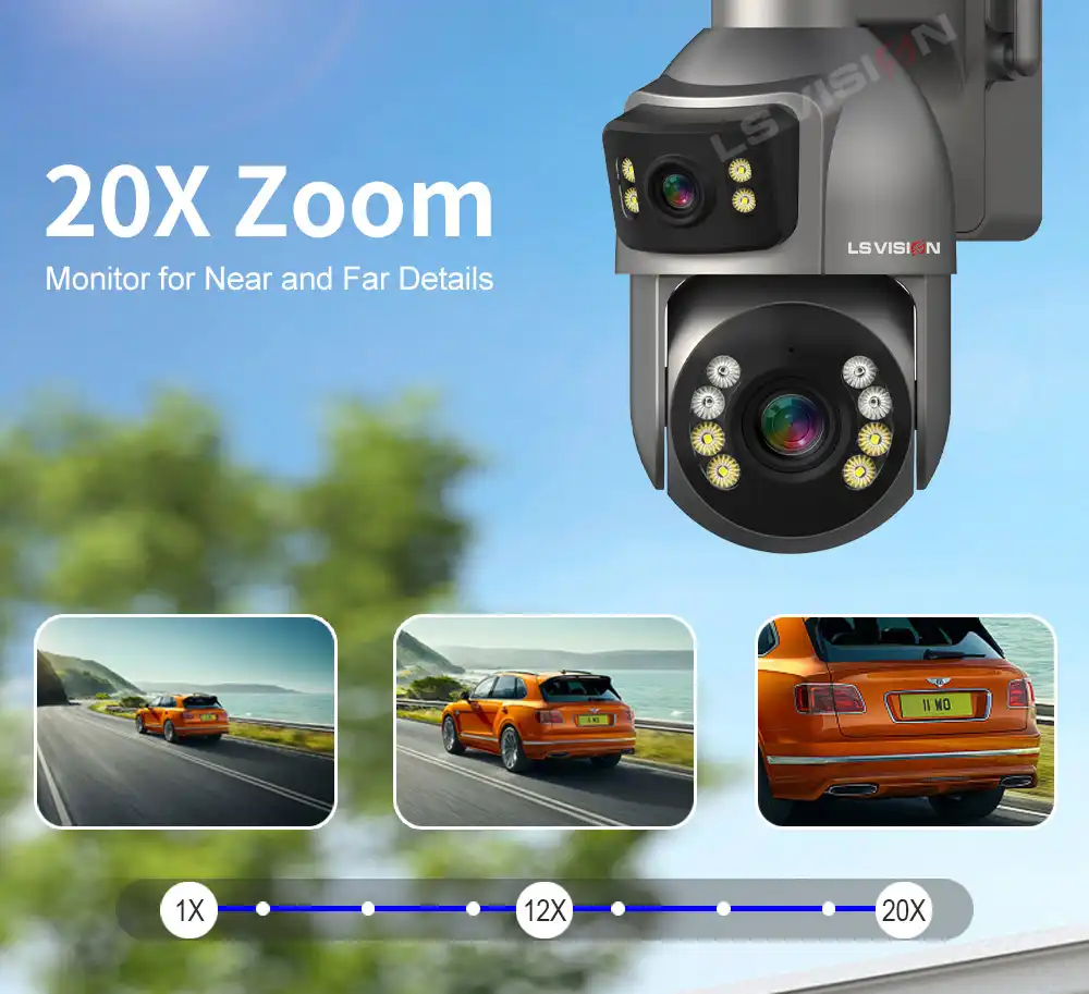 Ls Vision Aov Wide Angle Security Camera With 20x Zoom