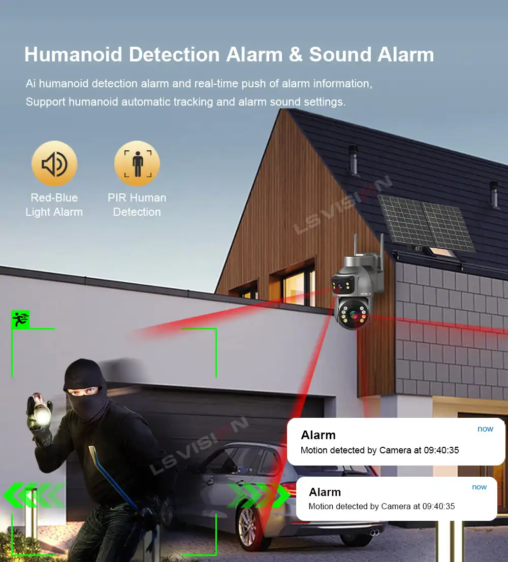 Ls Vision Aov Smart Solar Powered Outdoor Camera