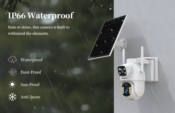 Ls Vision Ip66 Waterproof 4g Solar Camera With 8000mah Battery