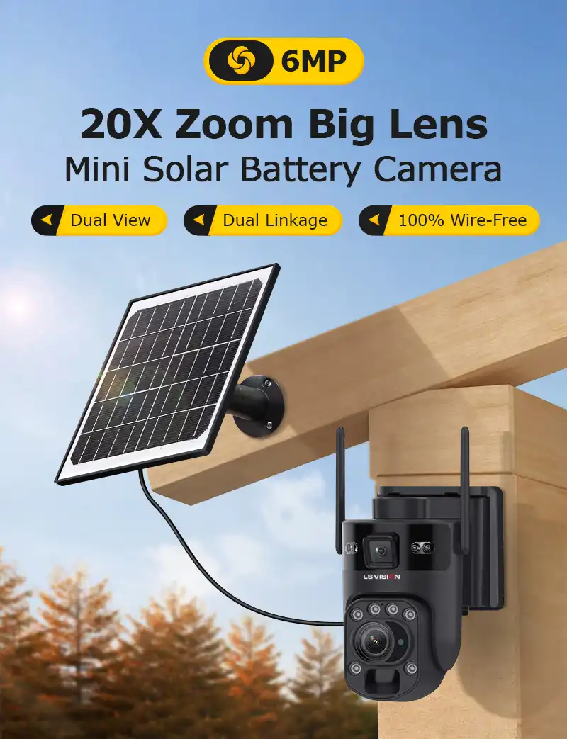 Ls Vision Black Solar Camera Outdoor Ls S28b 20x