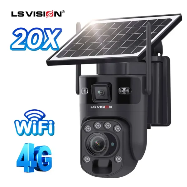 Ls Vision Black Solar Camera Outdoor Ls Vision 20x