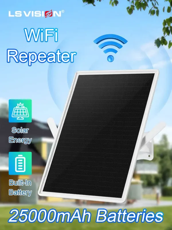 Ls Vision Solar Power Wifi Repeater With 25000mah Batteries